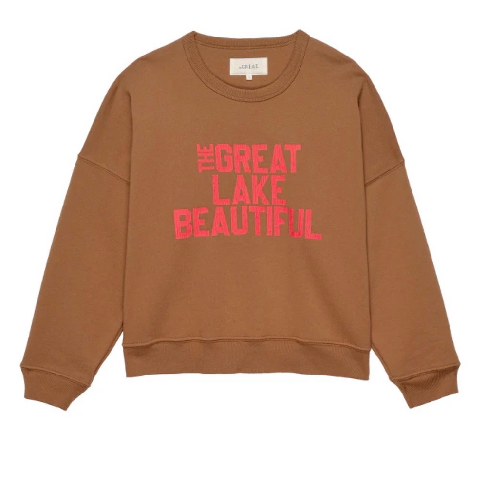 NWT The Great Lake Beautiful Teammate Sweatshirt Bright Maple Size 3